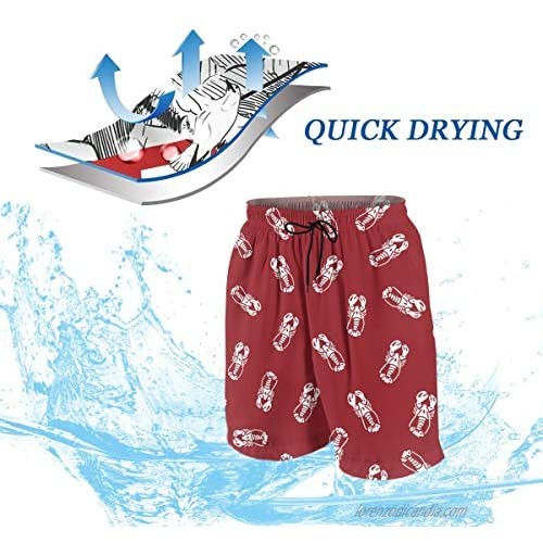 Men's Swim Trunks Quick Dry Bathing Suits Vacation Board Shorts Swim with Mesh Lining