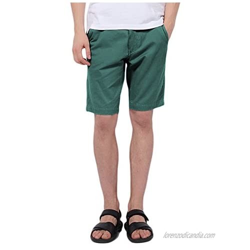 Pau1Hami1ton Men's Chino Shorts 10" Inseam Slim-Fit Flat-Front Twill Work Short PH-01