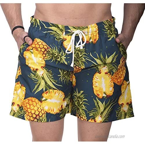 Varnit Crafts Men's Hawaiian Shorts Beach Bathing Suits Holiday Board Swim-Trunks