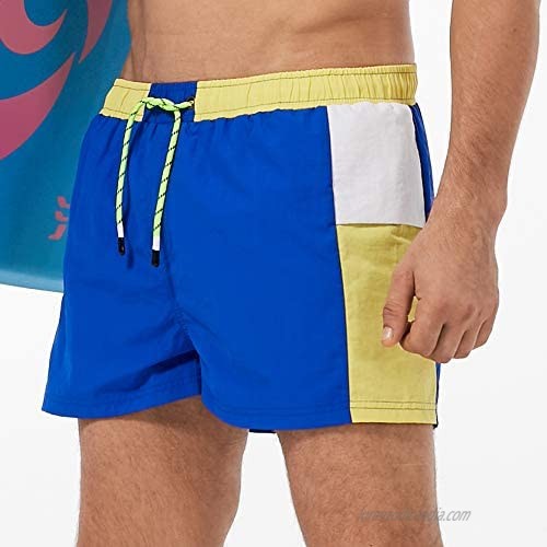 ZZEWINTRAVELER Mens Swim Trunks Quick Dry Swim Shorts with Mesh Lining. Beach Shorts with Pockets. Running Sport Shorts.