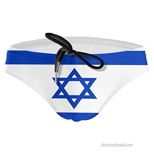 Breathing Yoga Men's Swimwear Briefs Swim Trunk Flag of Israel Sexy Soft Triangle Thong Bikini Swimsuit