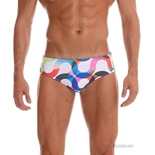 GDJGTA Men Quick Dry Elastic Swimwear Swim Briefs Bikini Board Surf Shorts Boxer Trunks Swimsuits