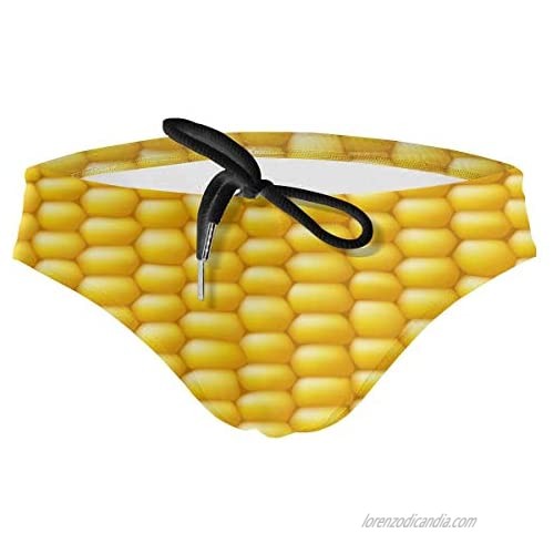 JDDRAGON Men's Briefs Corn Background Swimsuit Trunks Sexy Briefs Swimwear