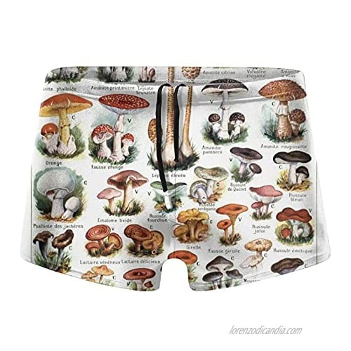 Men's Swimming Shorts Mushroom Vintage Square Leg Boxer Swimsuit Bikini Surf Shorts Underpants