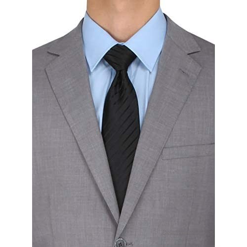 DTI BB Signature Men's 2 Button Modern Fit Suit Set Two Piece Jacket with Pant