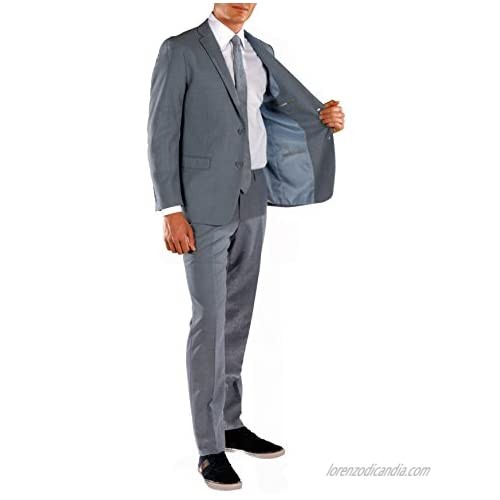 Ferrecci Men's Suit Slim Fit 2 Button Closure 2 Piece Suit for Men Matching Dress Pants Fit Perfectly