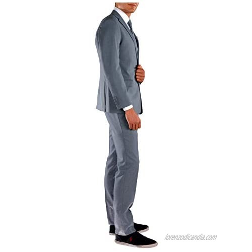 Ferrecci Men's Suit Slim Fit 2 Button Closure 2 Piece Suit for Men Matching Dress Pants Fit Perfectly