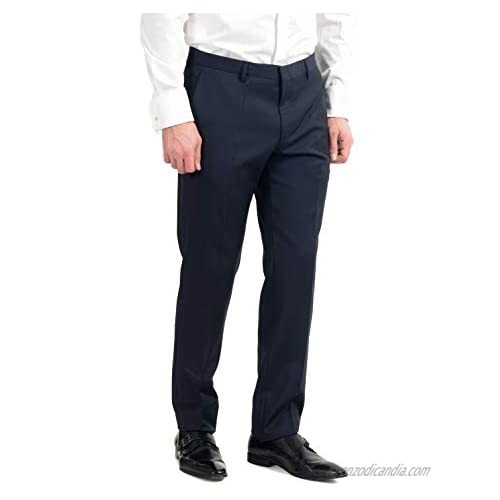 Hugo Boss Huge6/Genius5WE Men's 100% Wool Slim Blue Three-Piece Suit US 46R IT 56R