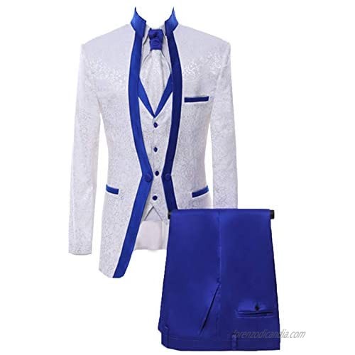 RONGKIM Men's 3 Pieces Suits Slim Fit Tuxedos Man Wedding Suit Blazers Business Suit Best