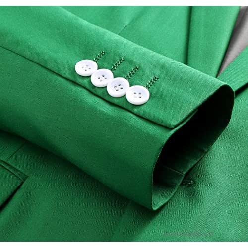 UNINUKOO Mnes Casual Slim Fit Three Pieces Suit Double Breasted Sport Coat Waistcoat Pants