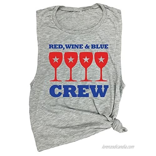 Red  Wine & Blue Crew Fourth of July Muscle Tee Shirt