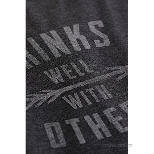 Drinks Well with Others Women's Relaxed V-Neck T-Shirt Tee