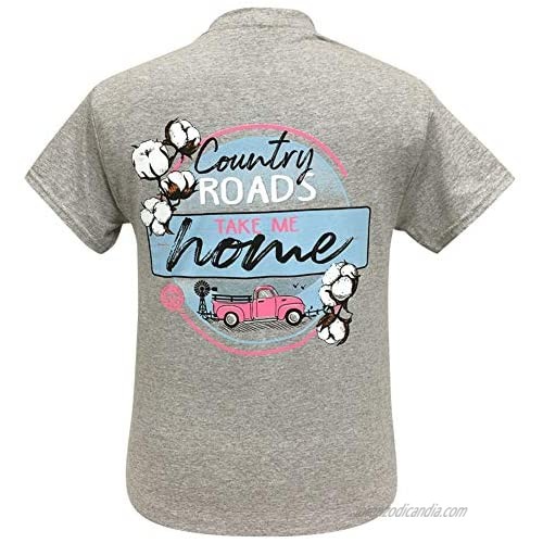 Girlie Girl Originals Country Roads Sport Grey Short Sleeve T-Shirt