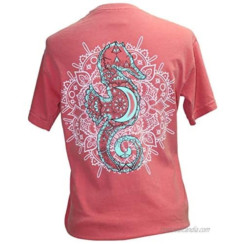 Tortuga Moon Seashorse Comfort Colors Women's Short Sleeve Shirt