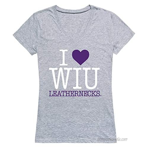 Western Illinois University Leathernecks WIU NCAA Cotton I Love Women's T-Shirt