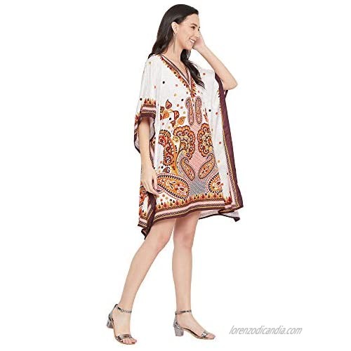Gypsie Blu African Dashiki Caftan Tunic Tops Kimono Dress Summer Evening Plus Size Kaftan Cover-Up for Women