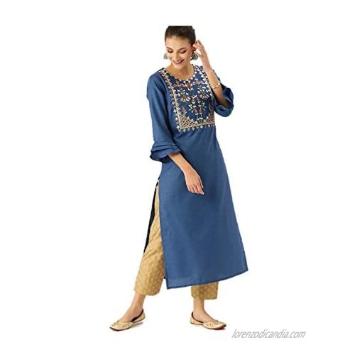 Nitimatta Kurtas for Women Indian Designer Ethnic Straight Anarkali A-Line Kurti Tunic Tops