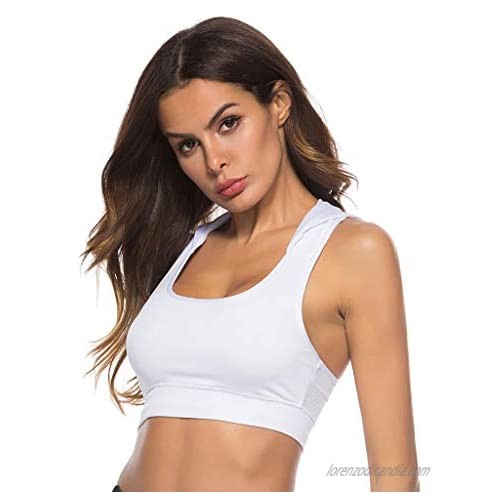 Yoga Tank Tops for Women Racerback Sports Bras High Impact Workout Yoga Gym Fitness Hoodie Vest Camis